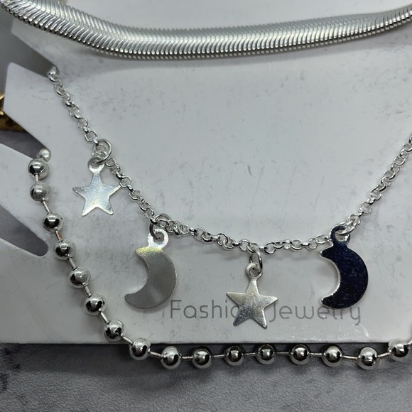 Silver Moon And Star Four Piece Bracelet Set - Picture 9 of 12